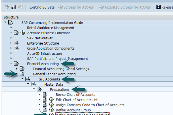 Retained Earnings Account in sap FI